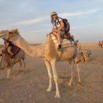 ركوب جمال في الصحراء